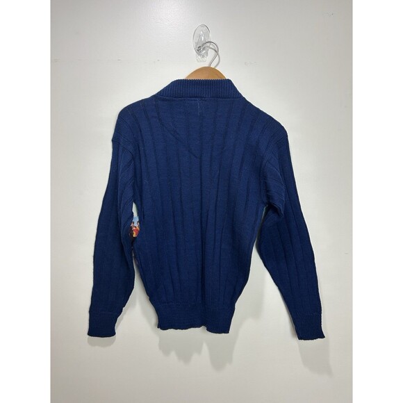 Vintage Gitano Sweater Size L Blue Aztec Geometric Made in USA NWT Deadstock - Picture 8 of 10